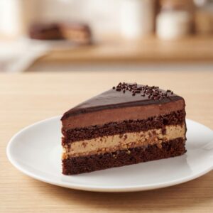 Chocolate & Hazelnut Cake Slice